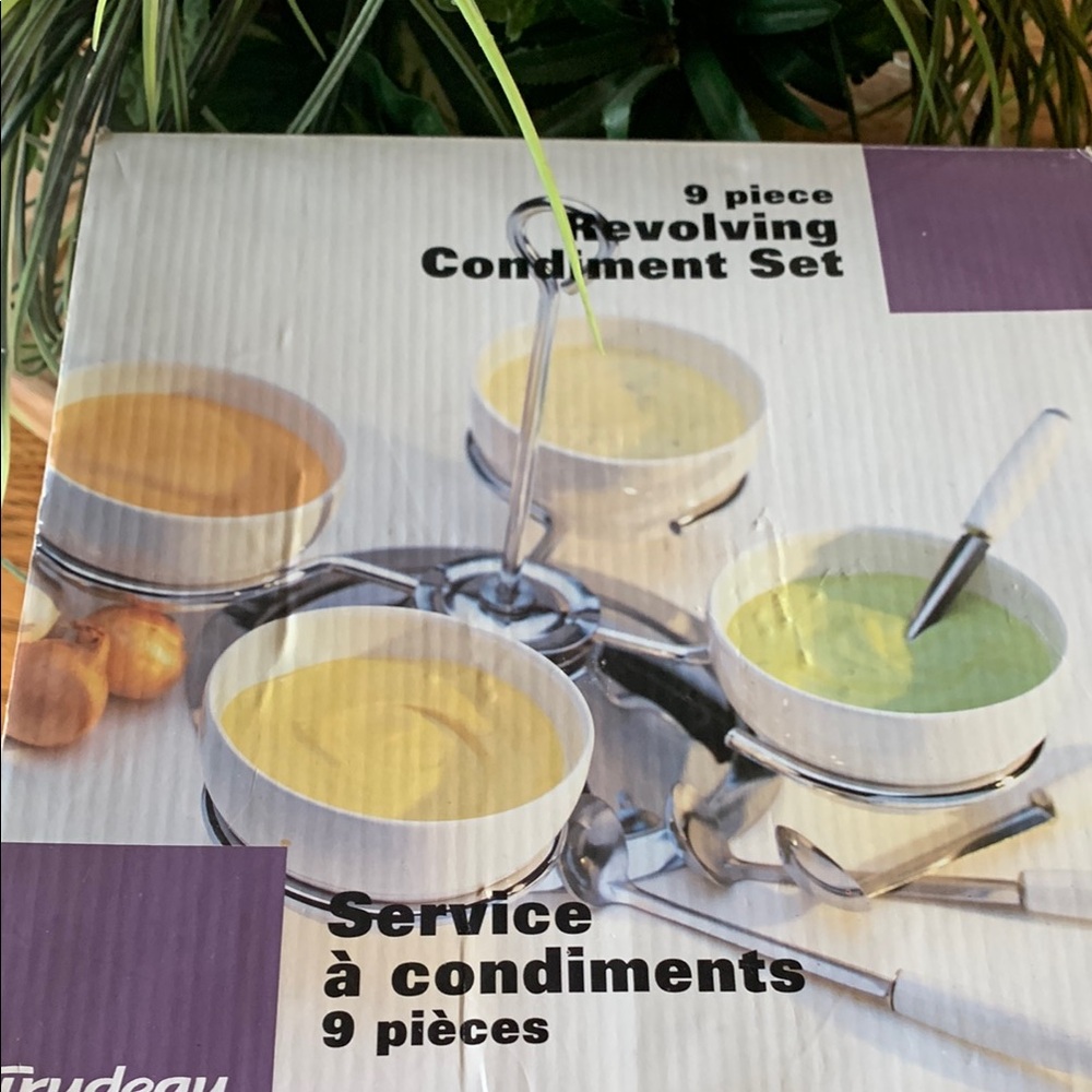 Trudeau White Serveware Condiment Set